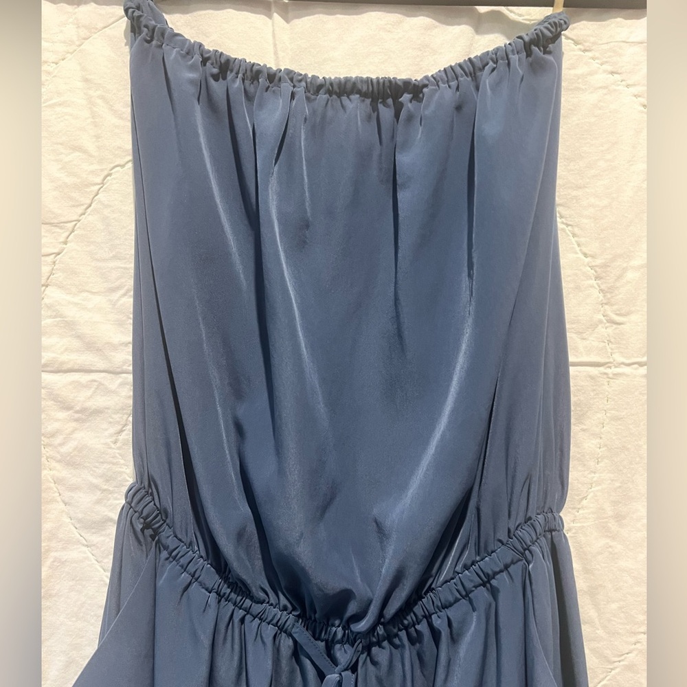 ZOA Blue Strapless 100% Polyester Dress Size: Medium - Picture 5 of 15